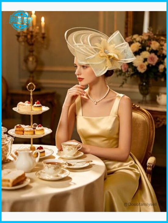 Fascinator Hat Tea Party Wedding Headband Elegant Feather Hair Accessory